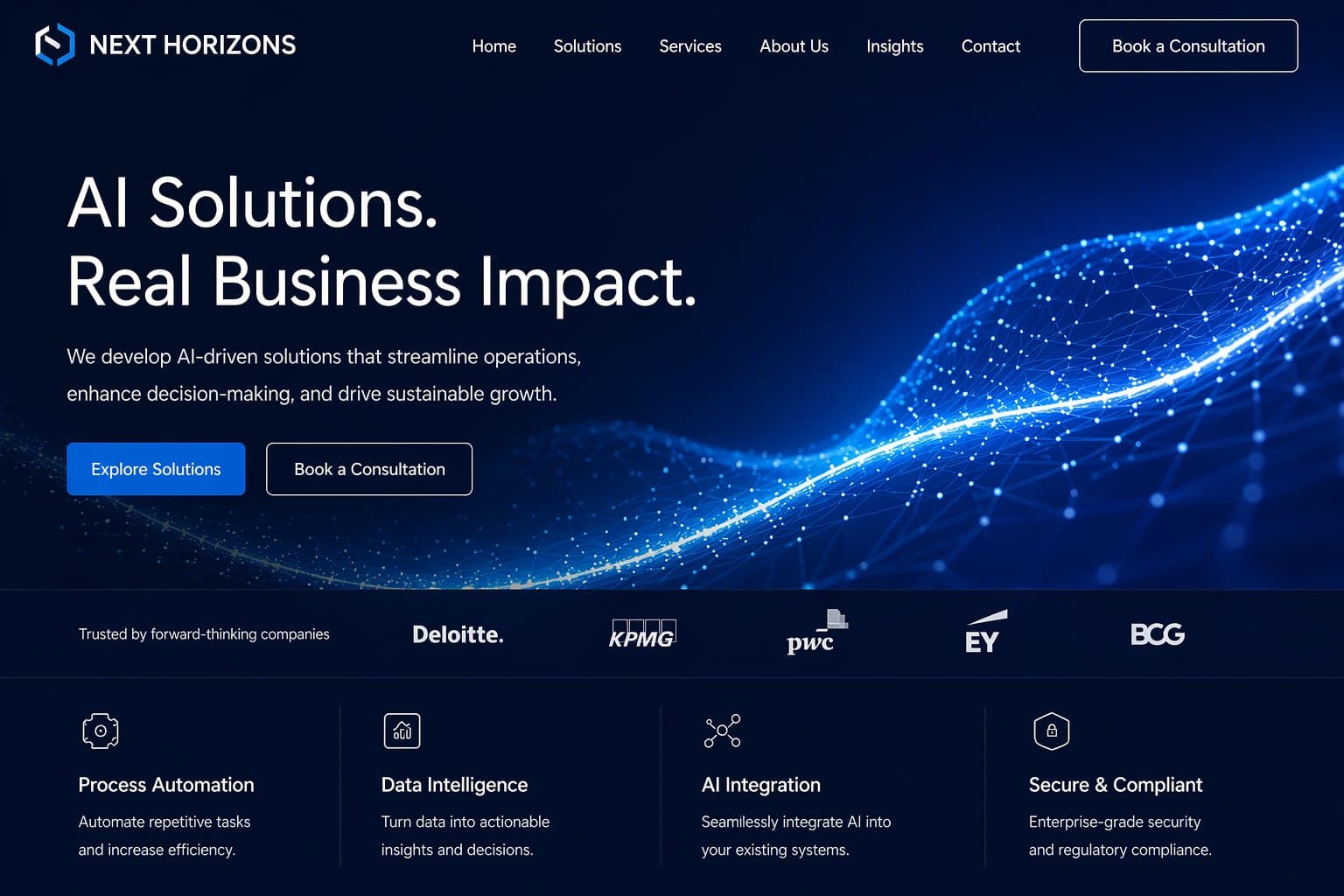 Modern SaaS dashboard website design
