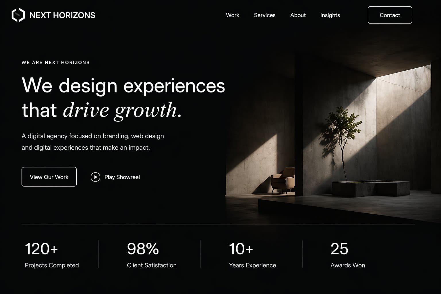 Professional services website design